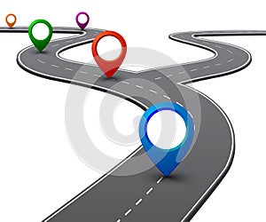 Road with GPS navigation. Car road, street, highway roadmap infographics Ã¢â¬â for stock photo